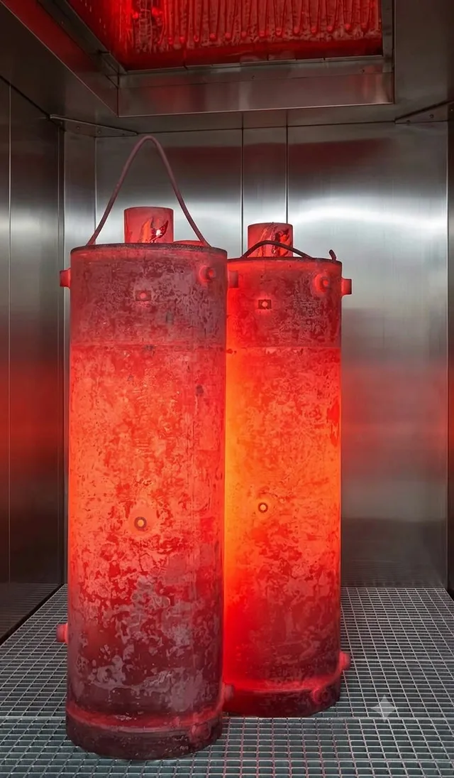 Tanques esmaltados en el horno de cocción